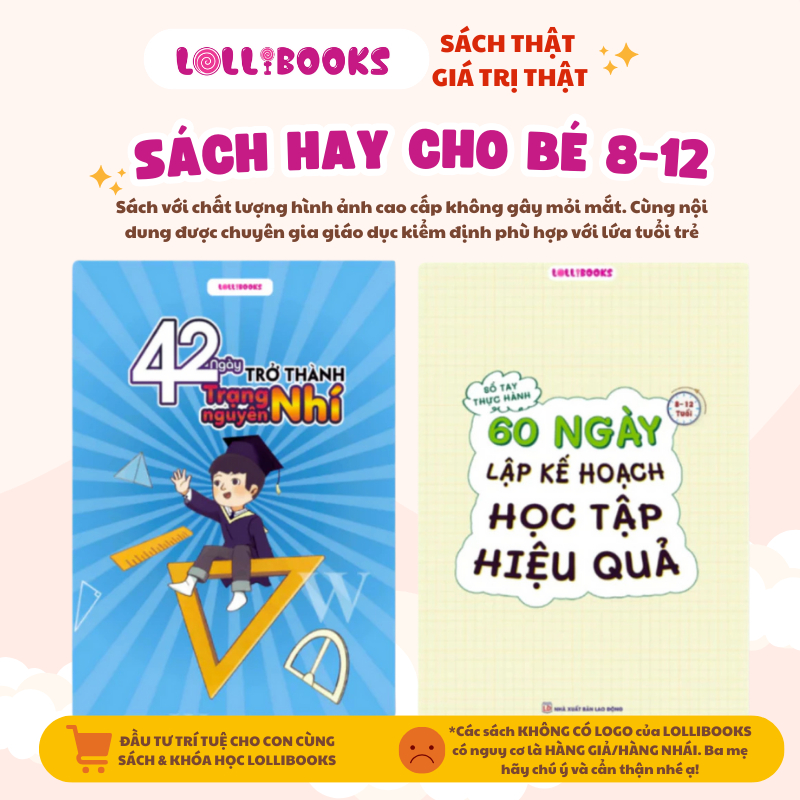 Ảnh Bộ Sách 42 ngày trở thành Trạng Nguyên Nhí và sổ tay thực hành 60 Ngày Lập Kế Hoạch Học Tập Hiệu Quả - Lollibooks 1