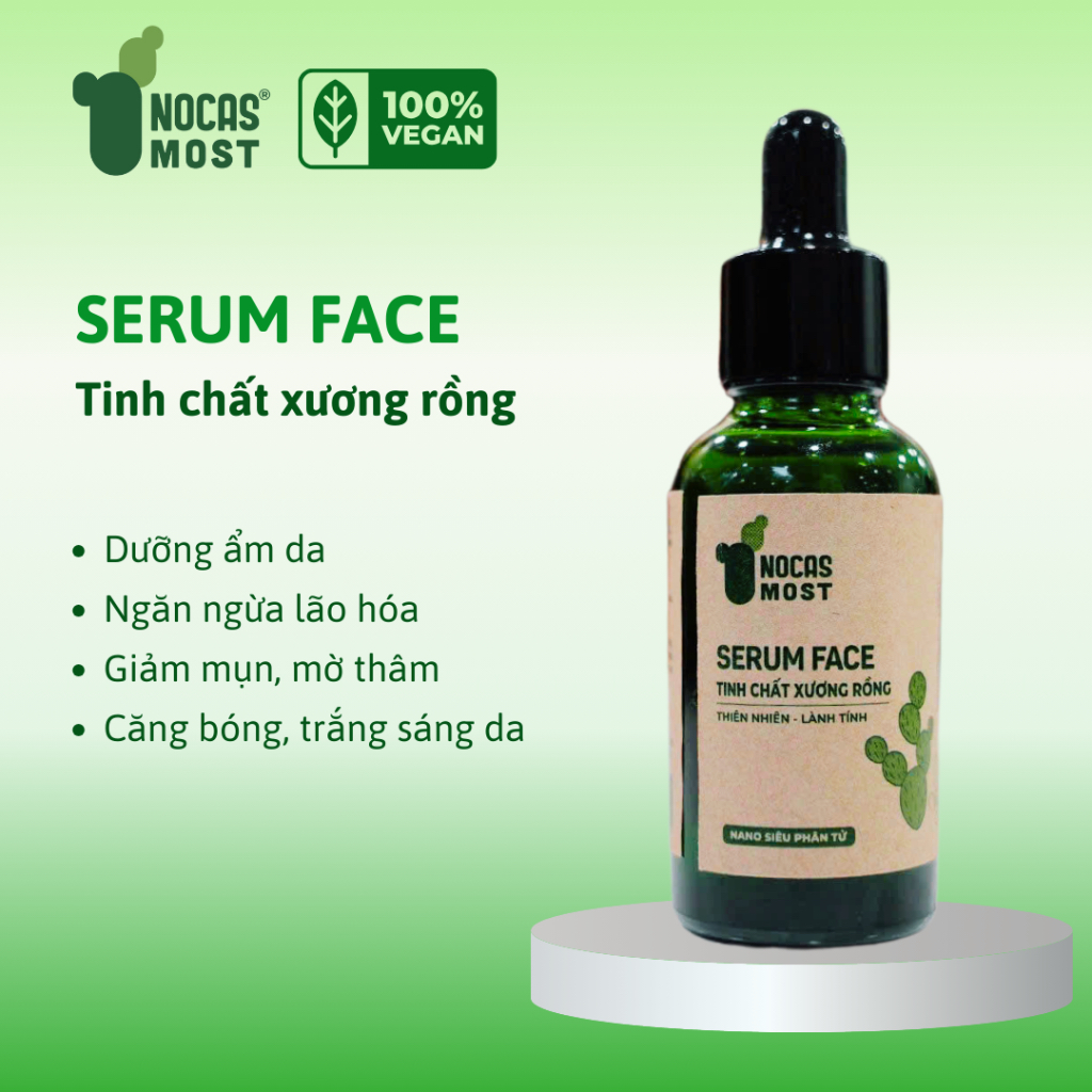 Serum Face Nocas Most chiết xuất từ Xương rồng giảm mụn, thu nhỏ lỗ chân lông, cấp ẩm, sáng da 30ml