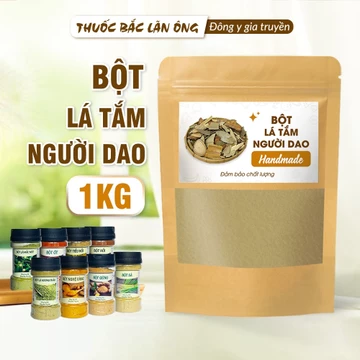Bột lá tắm Dao Đỏ 1kg, bột xông tắm sau sinh người Dao, kháng khuẩn, khử mùi