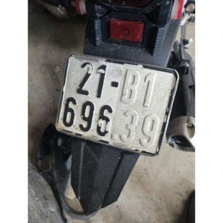decal dán biển số xe máy + nền trắng và số