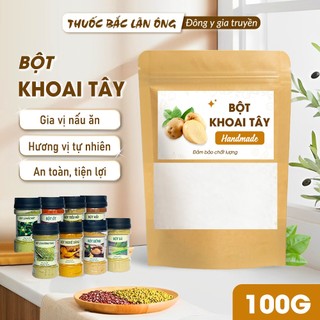 Bột khoai tây nguyên chất 100g, bột nấu ăn, làm bánh, nấu soup, đắp mặt dưỡng da
