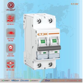 Cầu dao Aptomat CB AC 1 Pha 25A 32A 40A 63A 125A ETEK | PTV GROUP | Bảo Hành 6 Tháng