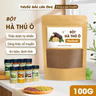 Bột hà thủ ô 100g, hà thủ ô đỏ nguyên chất, hỗ trợ cải thiện tóc bạc sớm, rụng tóc, bổ máu
