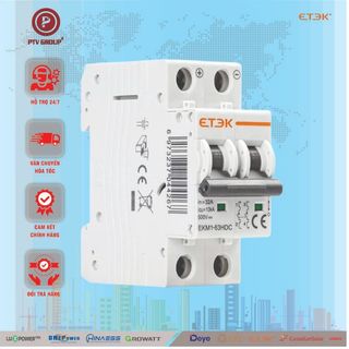 Cầu Dao CB Đóng Cắt Điện ETEK 63 DC 500V 2P 16A 20A 25A 32A 63A | PTV GROUP | Bảo Hành 6 Tháng