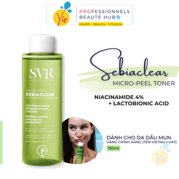 Nước Cân Bằng SVR Sebiaclear Micro Peel Toner Giúp Giảm Mụn, Cân Bằng Da 150ml