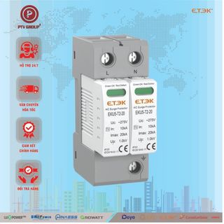 Chống Sét Lan Truyền AC ETEK 1 Pha 20kA | PTV GROUP | Bảo Hành 6 Tháng