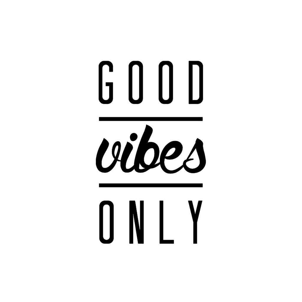 Áo thun trắng in hình Good Vibes Only co dãn thấm hút mồ hôi size 40-100kg form rộng Basetee Unisex