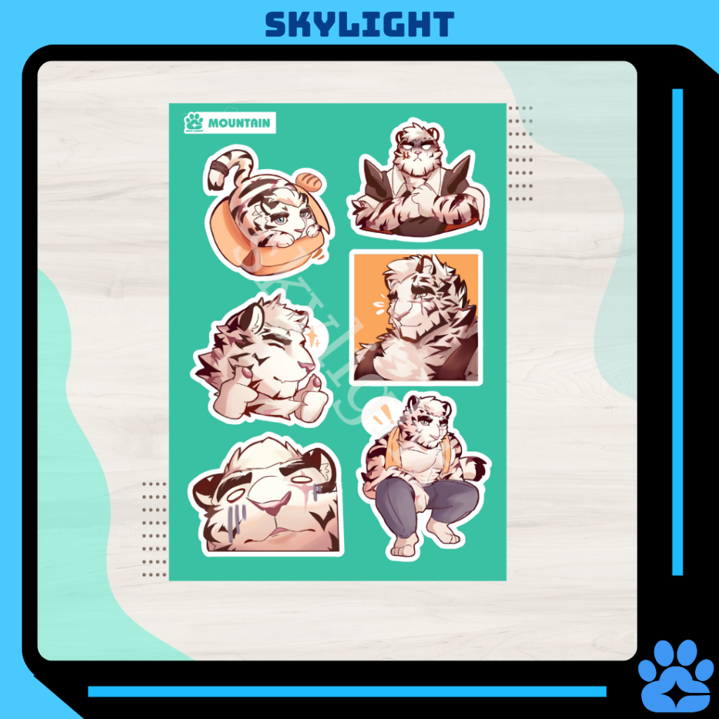 NO.18 MOUNTAIN 2 - Arknights - Sticker Furry Sheet A6 Decal chống nước ...