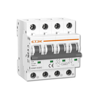 CB DC Aptomat 4P ETEK 1000VDC 16A 32A 63A 4P | PTV GROUP | Bảo Hành 6 tháng