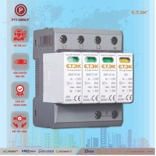 Chống Sét Lan Truyền AC 3Pha ETEK | PTV GROUP | Bảo Hành 6 Tháng