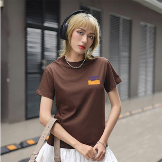 Áo thun baby tee phông nữ form vừa KONOVA chất liệu cotton 100% basic in chữ WASK TORN