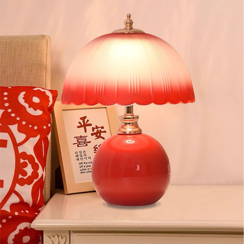Đèn ngủ để phòng, đế gốm sứ