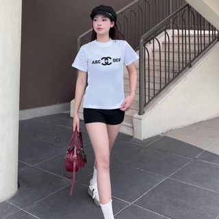 Áo thun baby tee nữ form vừa KONOVA phong cách y2k in chữ ABC chất liệu cotton 100% basic