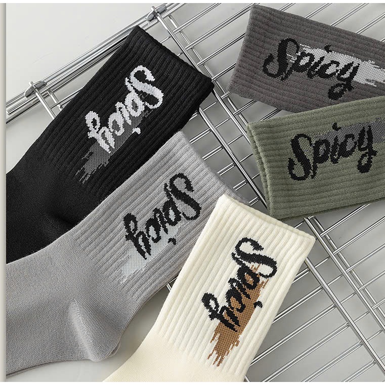 Vớ Tất chữ SPICY cotton cổ cao nam nữ phong cách trẻ trung, năng động.