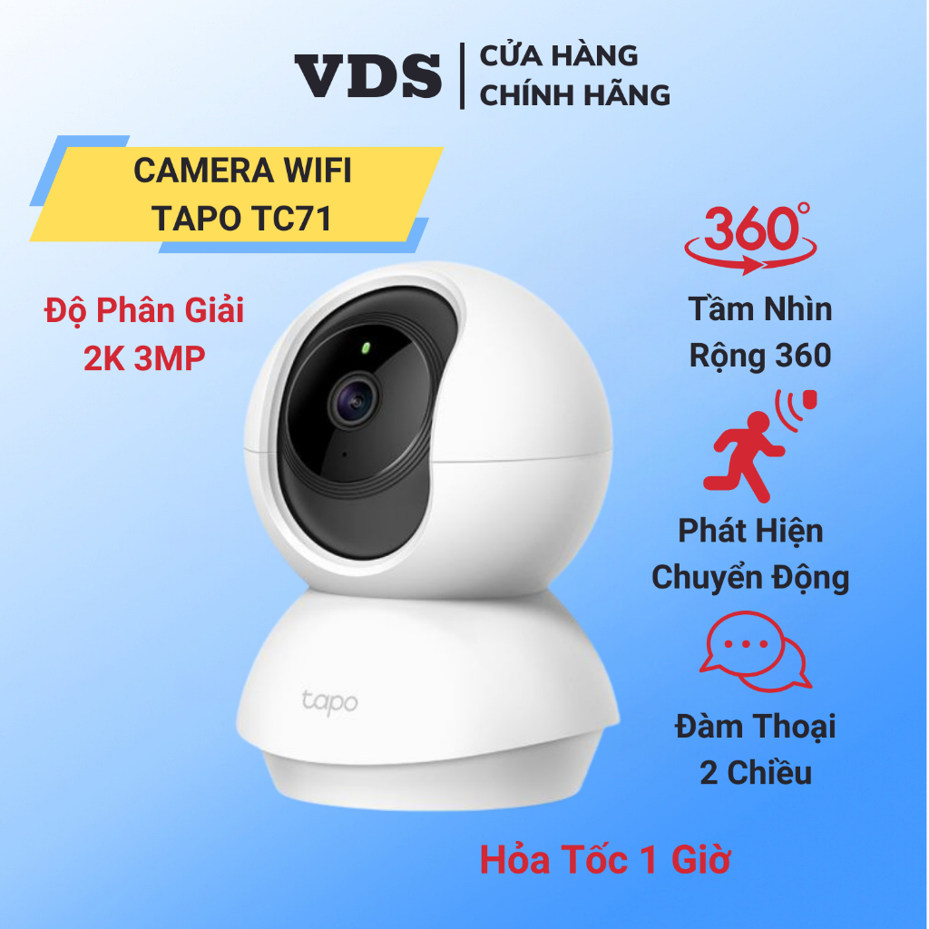 Camera Wifi TP-Link Tapo TC71/ C200/ C202/ C211/ C212/ C220 Full HD 2MP ...