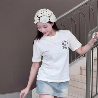 Áo thun baby tee phông nữ form vừa KONOVA chất liệu cotton basic in hình SCUBIDU