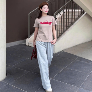 Áo thun baby tee nữ form vừa KONOVA chất liệu cotton 100% basic in chữ PAINTER