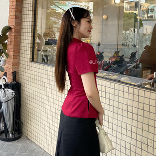 NAMI TOP | Áo linen cổ tàu cách tân phong cách thanh lịch, nhẹ nhàng, kín đáo | By Mintt