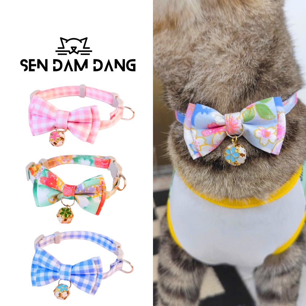 Vòng Cổ Nơ Cho Mèo Size 18-30cm
