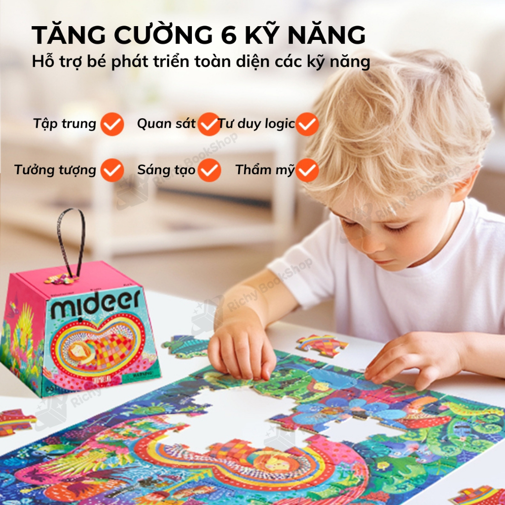 Xếp hình truyện cổ tích Mideer Artist Fairytale Puzzle, đồ chơi xếp hình cho bé