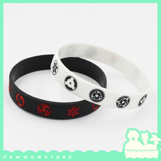 Vòng Tay Thể Thao Nhựa Silicone Dẻo Phong Cách Nhân Vật Anime Manga Naruto Uchiha