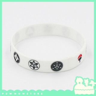 Vòng Tay Thể Thao Nhựa Silicone Dẻo Phong Cách Nhân Vật Anime Manga Naruto Uchiha