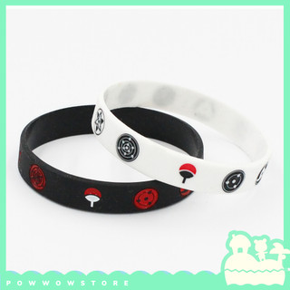 Vòng Tay Thể Thao Nhựa Silicone Dẻo Phong Cách Nhân Vật Anime Manga Naruto Uchiha