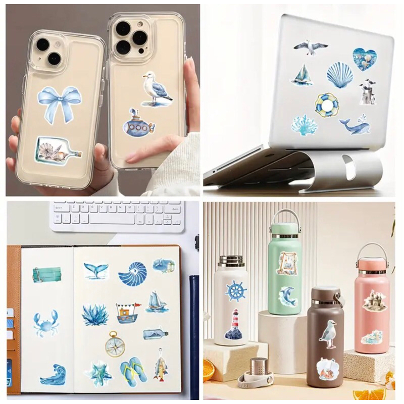 60 sticker chủ để biển cả cho các bé phân biệt học tập