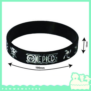 Vòng Tay Thể Thao Nhựa Silicone Dẻo Phong Cách Anime Manga One Piece Hoạ Tiết Đẹp Mắt