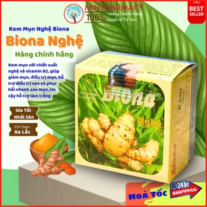 Kem mụn Biona với chiết xuất nghệ và vitamin B2 (Hộp 3g) - Minpharmacy