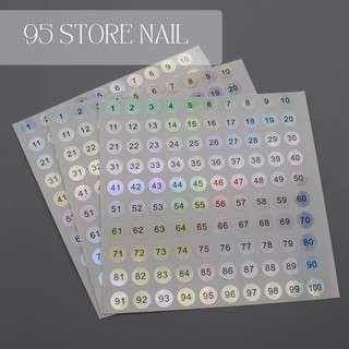Tem số dán chai sơn , đánh dấu chai sơn gel , từ 1-200