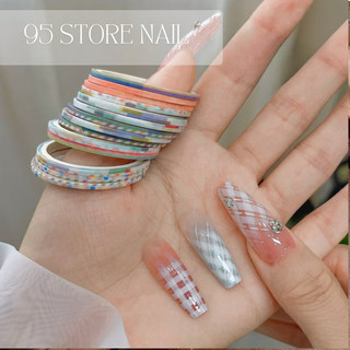 Set 10 cuộn keo giấy siêu mỏng làm hiệu ứng caro , ombre nail