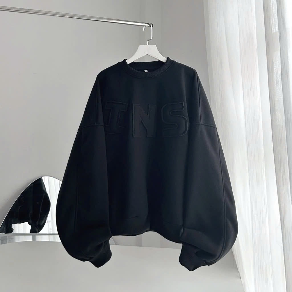 ÁO SWEATER CHỮ Thêu NỔI INS nhiều màu form boxy vải nỉ lót bông dày dặn form rộng nam nữ - UNISEX SSL