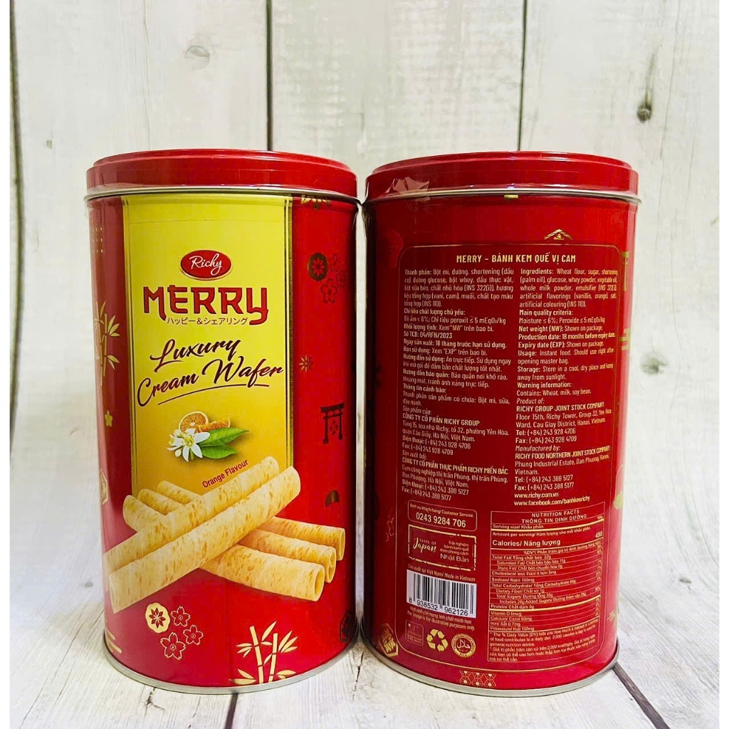 Bánh Ống Vị Cam MERRY RICHY 208G | Shopee Việt Nam