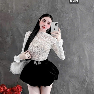 Chân Váy Nhung Belum Có QUần Trong Khâu Tag Chuẩn Mẫu