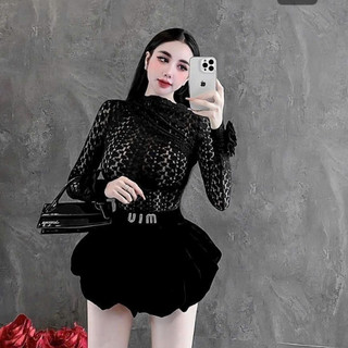 Chân Váy Nhung Belum Có QUần Trong Khâu Tag Chuẩn Mẫu