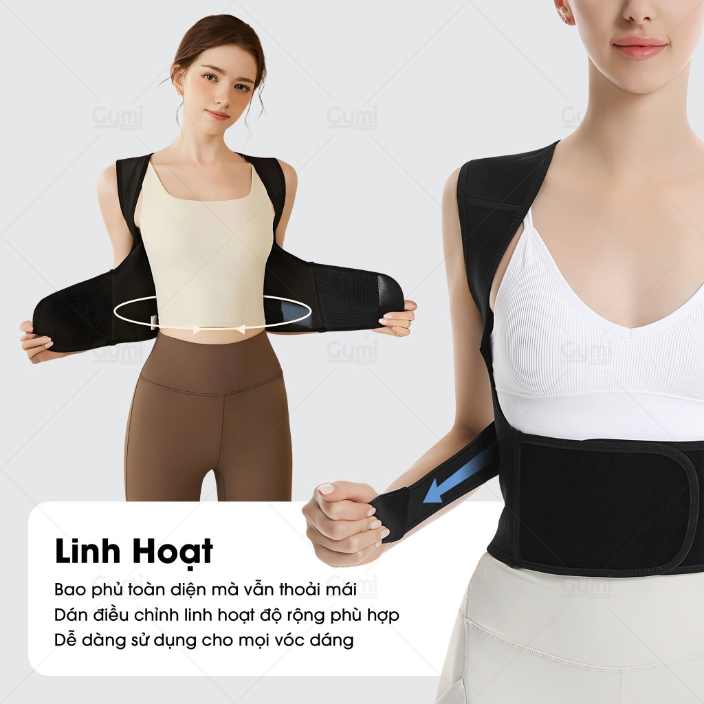 Đai Chống Gù Lưng Phiên Bản Nâng Cấp, Điều Chỉnh Tư Thế, Hỗ Trợ Định Hình Sống Lưng - DG02