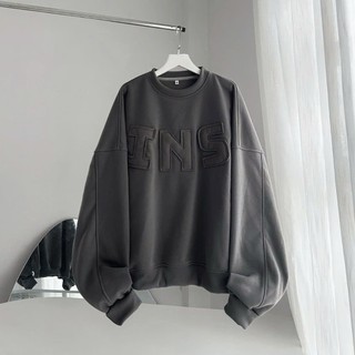 Áo sweater thêu chữ nổi INS cổ tròn vải lót bông dày dặn form rộng phong cách Hàn Quốc - DTB SSL