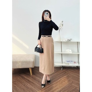 Chân Váy 𝐂𝐂𝐇𝐀𝐓 Dáng Suông Liin Chất Liệu Tuytsi Cao Cấp Sang Trọng 14CDS2033ST