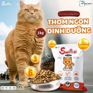 Hạt SMILLIE Thức Ăn Cho Mèo Gói 1KG Cho Mèo Trưởng Thành Nhập Khẩu Thái Lan