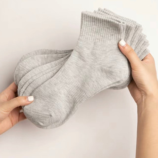 Vớ Tất Cổ Ngắn Nam Nữ T&T SOCKS Trơn Bo Chun Bàn Chân