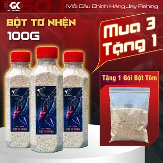 Combo 3 Lọ Bột Tơ Nhện 100g Tơ Nhện Tạo Rong Tạo Sợi Kết Dính Mồi Câu Cá Chất Lượng