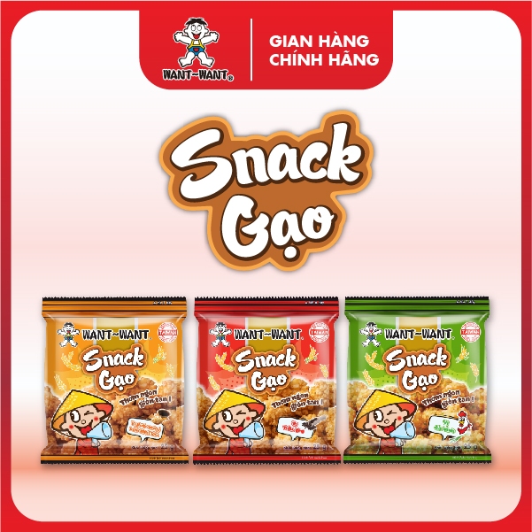 [HSD Tháng 1/2026] Combo Bánh Gạo Want Want Rice Snack Gói 25g Giòn ...
