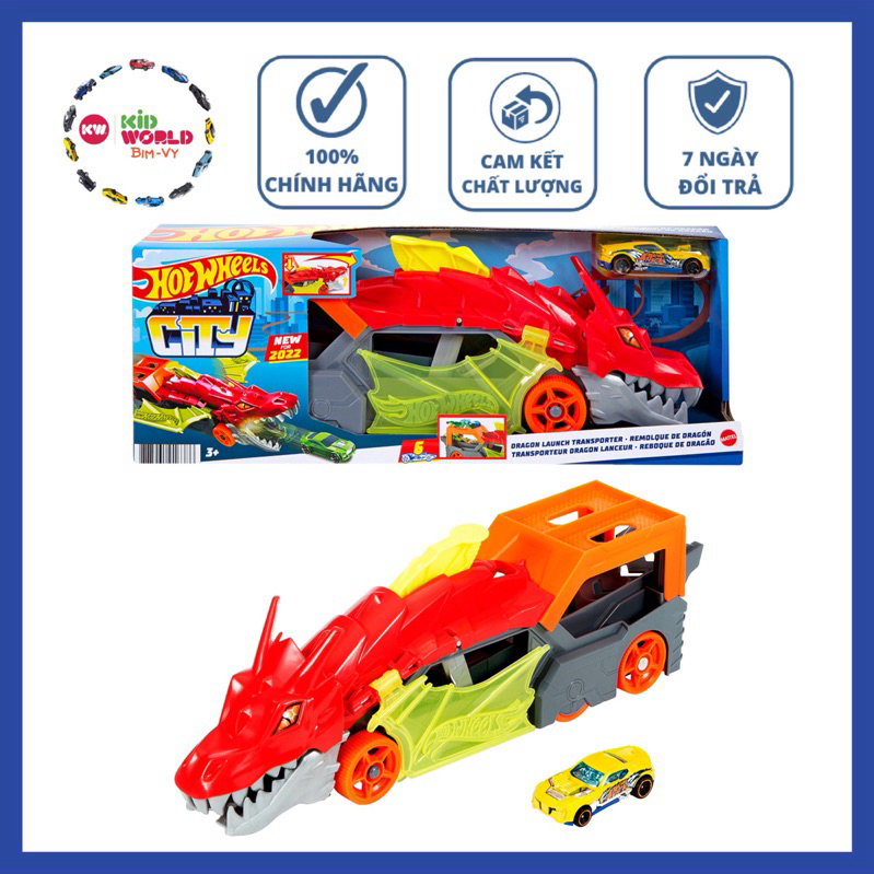 Bộ đường ray đua Hot Wheels Dragon Launch Transporter GTK42. | Shopee ...