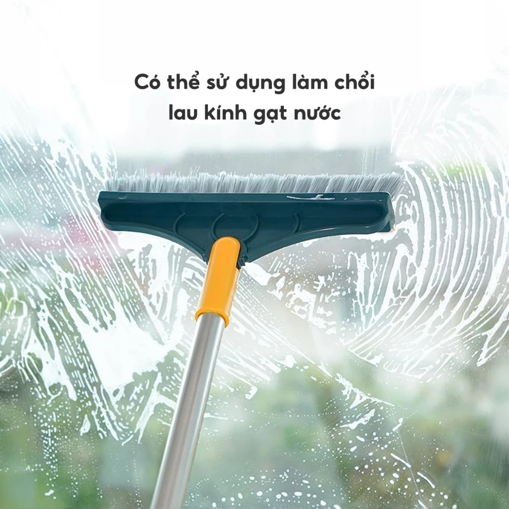 Cây Chà Sàn Nhà Tắm Đa Năng 2 Trong 1, Chổi Cọ Sàn Gạt Nước Phòng Tắm Nhà Vệ Sinh Lau Kính Tiện Dụng
