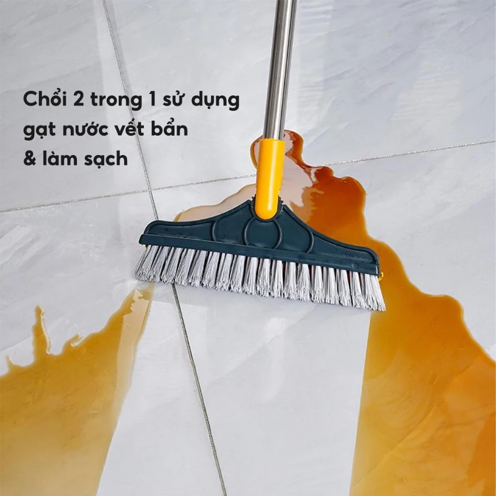 Cây Chà Sàn Nhà Tắm Đa Năng 2 Trong 1, Chổi Cọ Sàn Gạt Nước Phòng Tắm Nhà Vệ Sinh Lau Kính Tiện Dụng