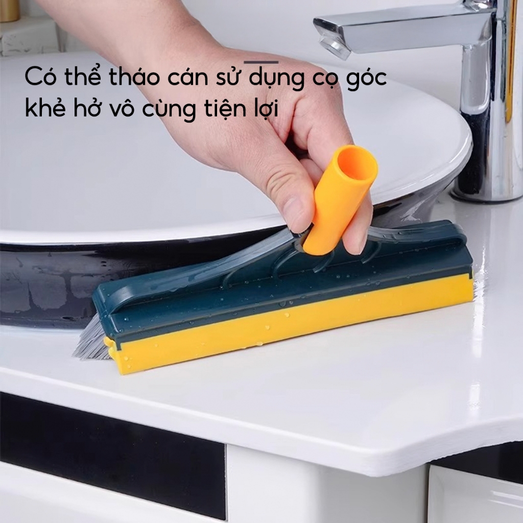 Cây Chà Sàn Nhà Tắm Đa Năng 2 Trong 1, Chổi Cọ Sàn Gạt Nước Phòng Tắm Nhà Vệ Sinh Lau Kính Tiện Dụng