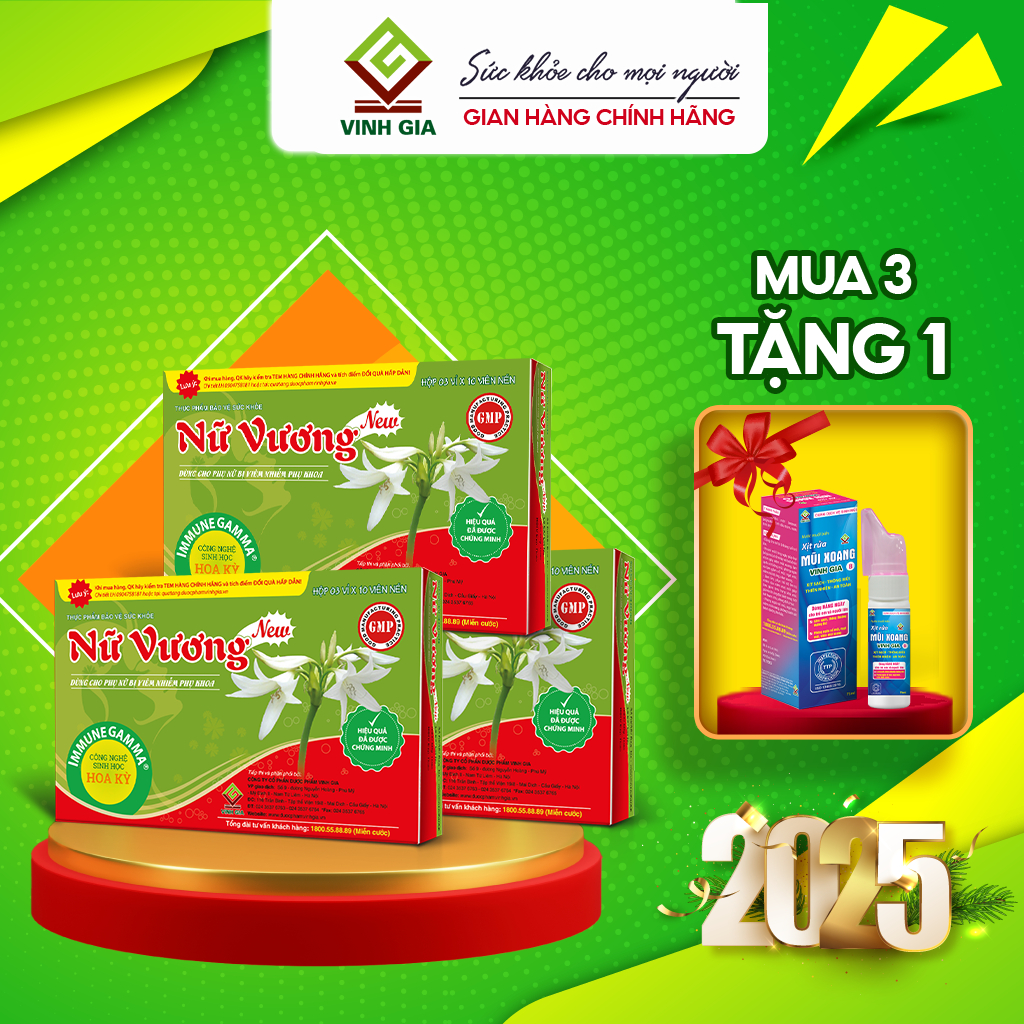 Ảnh Viên Uống Hỗ Trợ Cân Bằng pH Vùng Kín Nữ Vương New, Giảm Khí Hư, Ngứa (Combo) 2