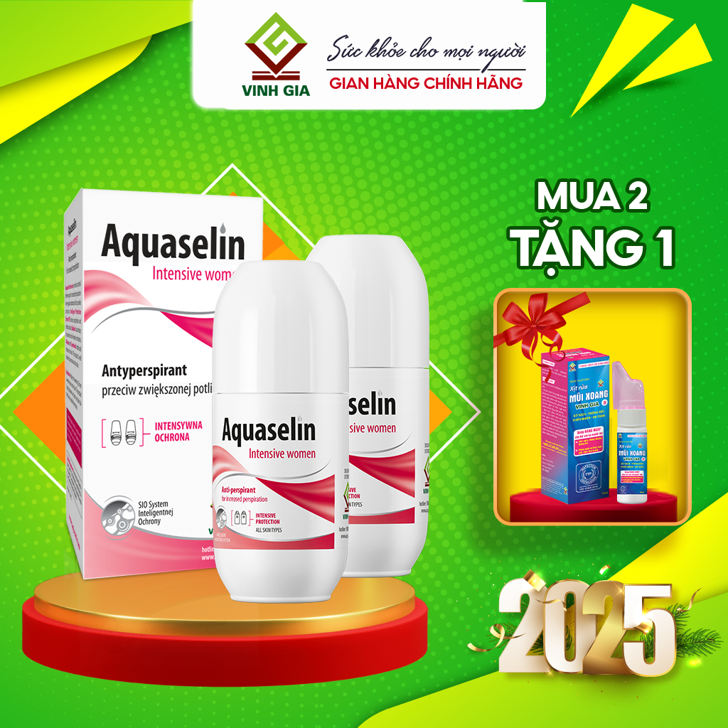 Ảnh Lăn Nách Dành Cho Nữ AQUASELIN Intensive Women Giúp Giảm Mùi Hôi, Khô Thoáng Nách 50ml 2