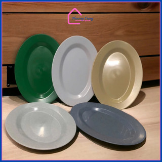Đĩa nhựa - đĩa hột xoài - dĩa bầu dục melamine màu vàng kem, trắng, xanh lá nhỏ - trung - lớn - Phương Trang